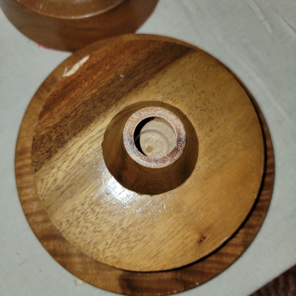 COPY - Vintage Wooden Ashtray Stand/Plant Holder Two Piece - Picture 5 of 8